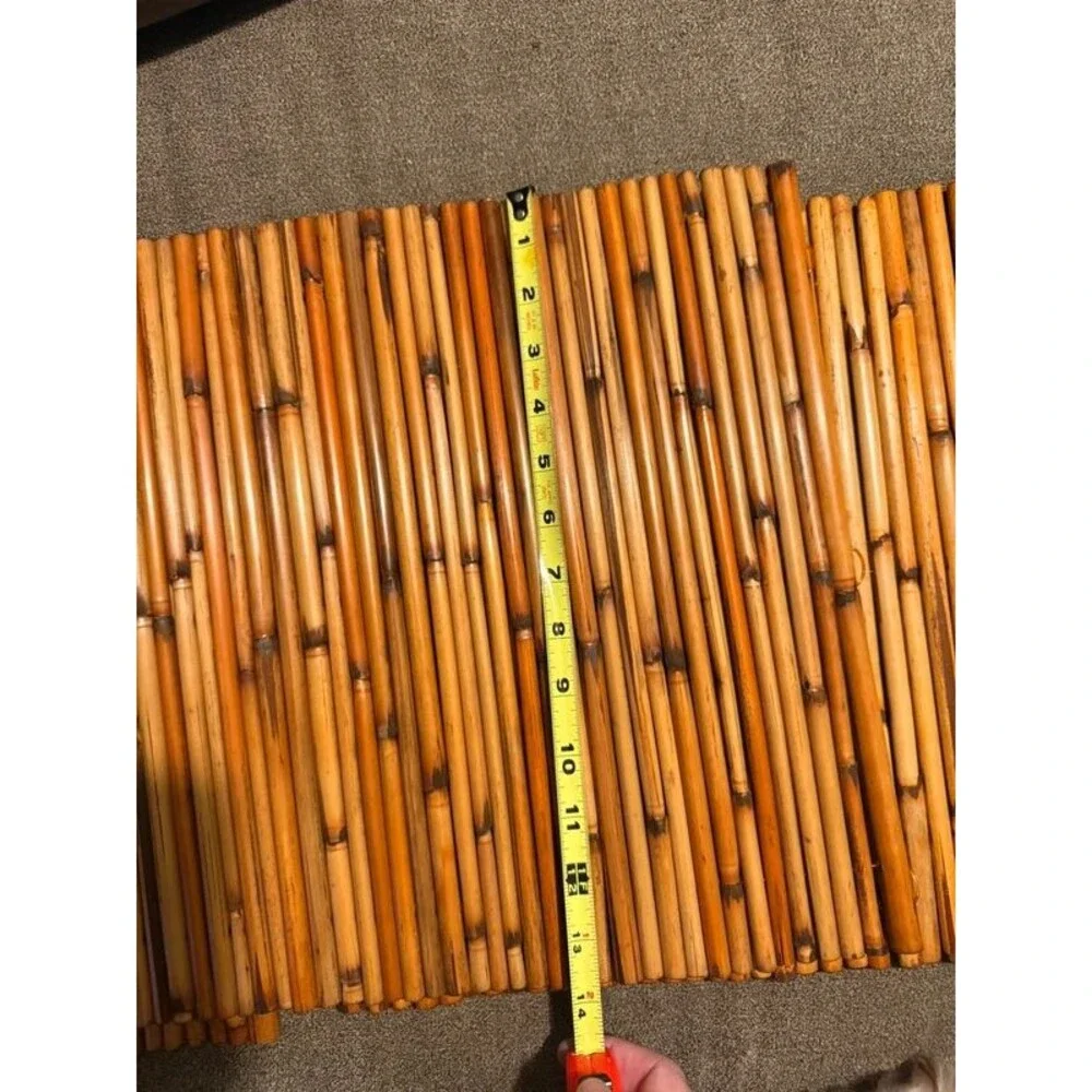 Set of 3 Vintage Bamboo Slat Placemats Natural Woven Tiki Boho Dining Table Mats